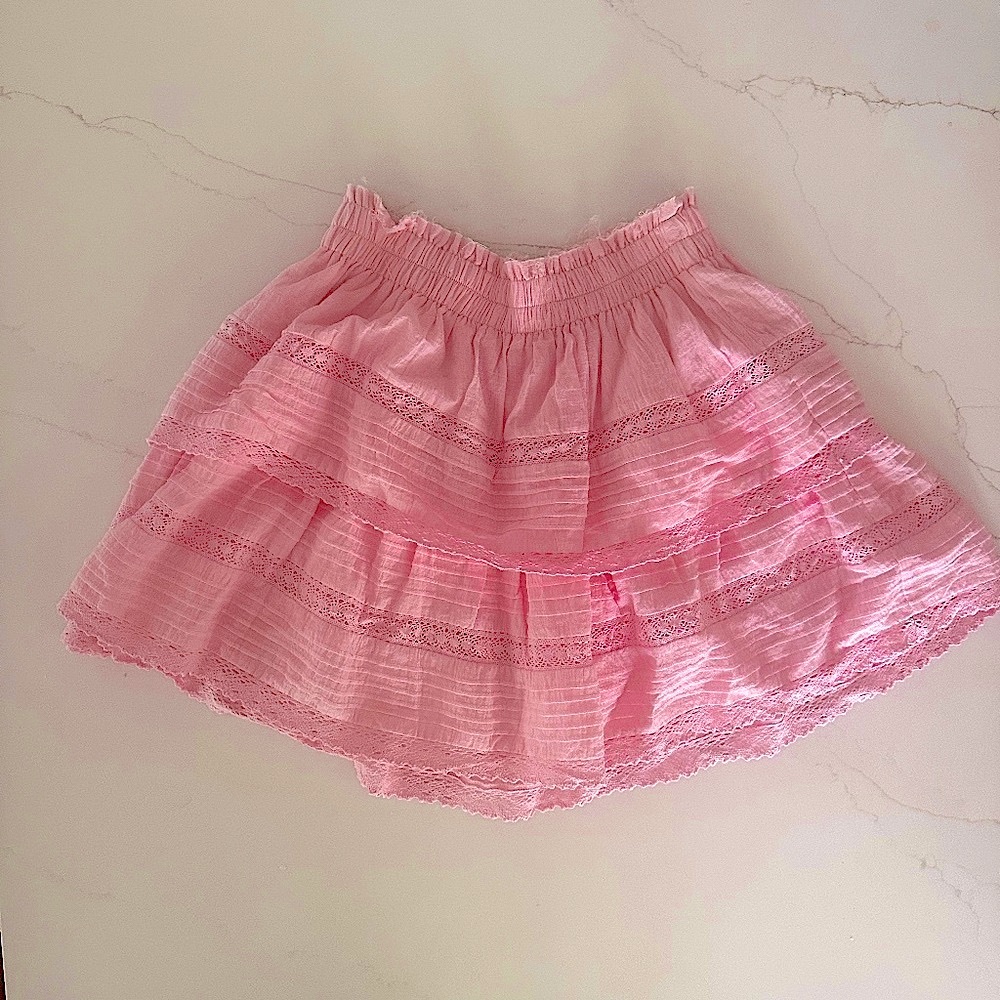 Pink Day + Moon Pink🩷 Tiered Ruffled Skirt, Size Sm